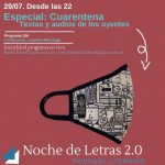¡Escuchá YA! Especial Pandemia (con la poesía de los oyentes). Podcast #156 de Noche de Letras 2.0